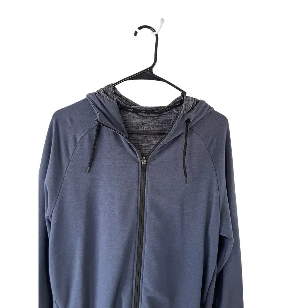 Nike‎ Men's Size Medium Blue Running Zip Up Soft Sweater